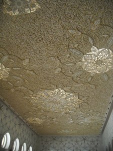 A ceiling in the Sheikh Zayed Grand Mosque, Abu Dhabi
